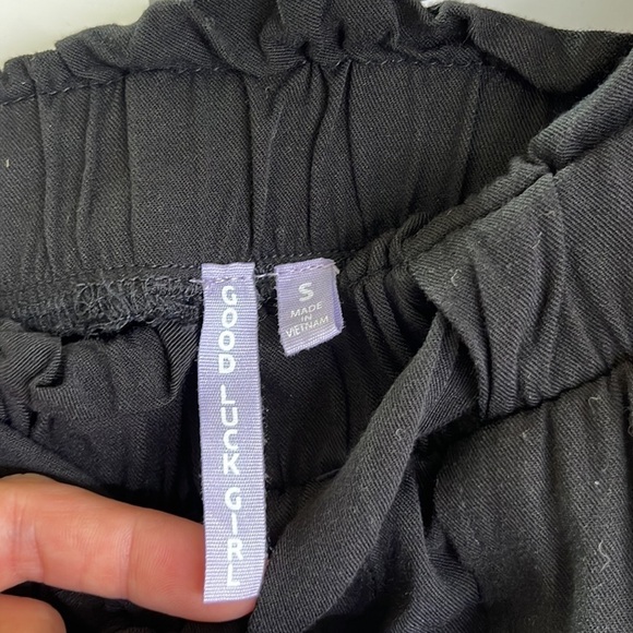 Good Luck Girl Paperbag tie wasted jogger size S - Picture 5 of 6